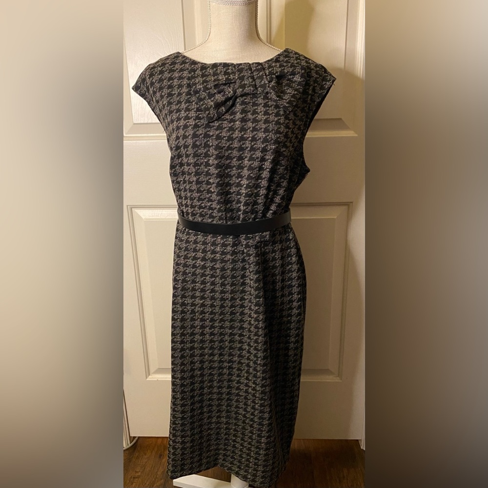 Danny & Nicole Size 12 Houndstooth Dress EUC